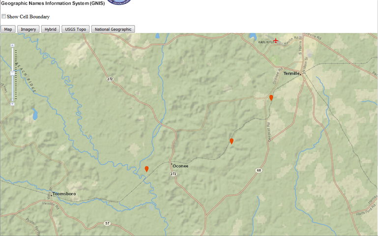 Sandy Hill Creek, within present day Washington County