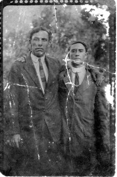 Unknown pair of men on a post card.